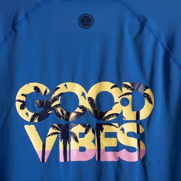 Life is Good blue "Good Vibes" performance long sleeve shirt-XL - Picture 4 of 5